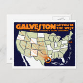 1920 Galveston Texas Poster Postkarte (Vorne/Hinten)