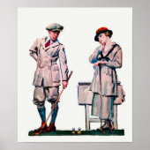 1920 Golf Aquarell Print Poster (Vorne)