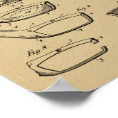 1920 Golf Club Head Design Patent Art Print Poster (Ecke)