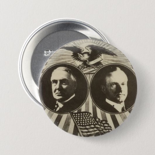 1920 Harding/Coolidge-Bericht Button (Vorne & Hinten)