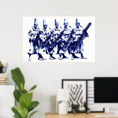 1920 Jazz-Clowns, blau Poster (Heimbüro)