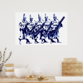 1920 Jazz-Clowns, blau Poster (Küche)