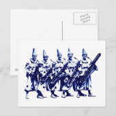 1920 Jazz-Clowns, blau Postkarte (Vorne/Hinten)