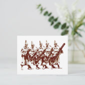 1920 Jazz-Clowns, braun Postkarte (Stehend Vorderseite)