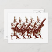 1920 Jazz-Clowns, braun Postkarte (Vorne/Hinten)