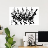 1920 Jazz-Clowns, schwarz Poster (Heimbüro)