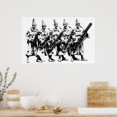 1920 Jazz-Clowns, schwarz Poster (Küche)