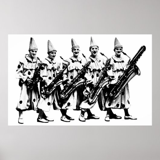1920 Jazz-Clowns, schwarz Poster (Vorne)