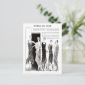 1920 Kleider Französisch Illustration Postkarte (Stehend Vorderseite)