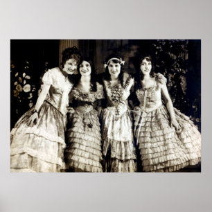 1920 lächelnde Girlfriends Poster