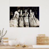 1920 lächelnde Girlfriends Poster (Küche)