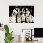 1920 lächelnde Girlfriends Poster (Heimbüro)