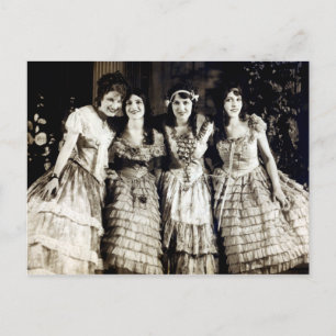 1920 lächelnde Girlfriends Postkarte