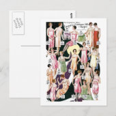 1920 Lustrous Lingerie Ad Label Postkarte (Vorne/Hinten)