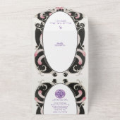 1920 Luxe Art Deco Gatsby Fashion Monogram Wedding All In One Einladung (Außenbereich)