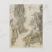 1920 Narragansett Bay Newport, RI Harbour Chart Postkarte (Vorderseite)