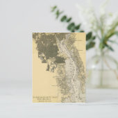 1920 Narragansett Bay Providence RI Harbour Chart Postkarte (Stehend Vorderseite)