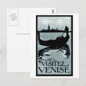 1920 Reiseplakat von Venedig Postkarte (Vorne/Hinten)