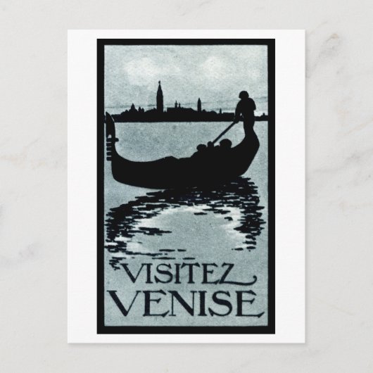 1920 Reiseplakat von Venedig Postkarte (Vorderseite)