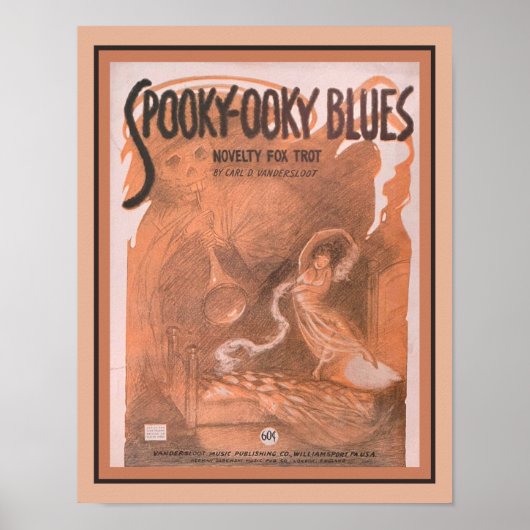 1920 Spooky-Ooky Blues Sheet Music Poster (Vorne)