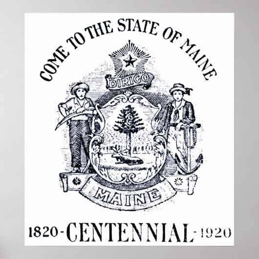 1920 Staat der Maine Centennial Poster (Vorne)