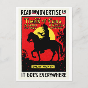 1920 The Times of Cuba Postkarte
