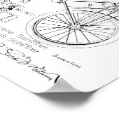 1920 Vintage Fahrradgeere Patentschrift Art Print Poster (Ecke)