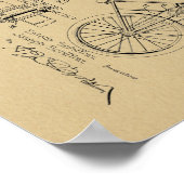 1920 Vintage Fahrradgetriebekunde Patentschrift Poster (Ecke)