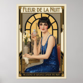 1920 Vintage Fleur de la Nuit Parfümwerbung Poster (Vorne)