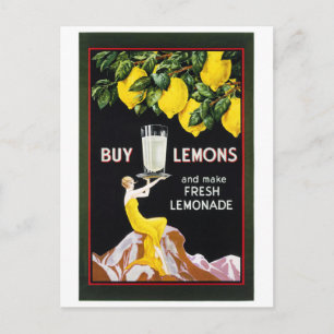 1920 Vintage Lebensmittel-Limonade-Plakat Restauri Postkarte