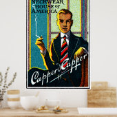 1920 Vintage Mens-Krawatte Poster (Küche)