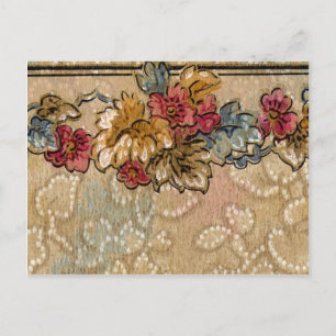 1920 Wallpaper florale Grenzkarte (32) Postkarte