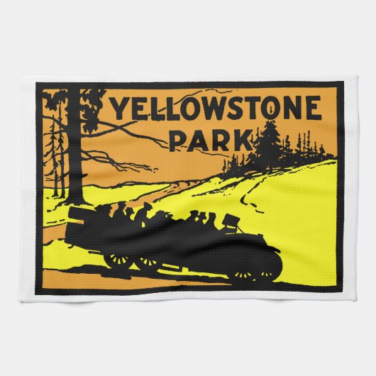 1920 Yellowstone Park Küchentuch (Horizontal)