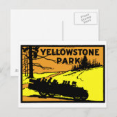 1920 Yellowstone Park Postkarte (Vorne/Hinten)