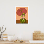 1920er 1930er Art Deko Ladys fashion, red version (Küche)