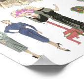 1920er-1930er-Jahre Mode-Models Kleidung Flapper G Poster (Ecke)