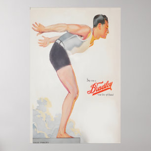 1920er Art Déco-Badebekleidung von Coles Phillips Poster