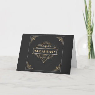 1920er Art Deco Flapper Speakeasy Party Einladung