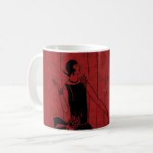 1920er Art Deco Mode-Schau-Model Rot Kaffeetasse (Vorderseite Links)