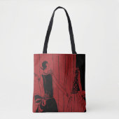 1920er Art Deco Mode-Schau Model Rot Tasche (Vorderseite)