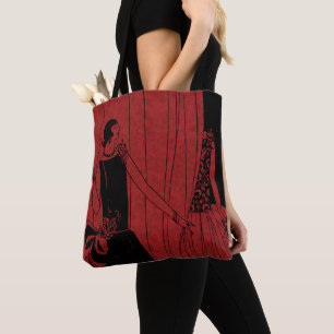1920er Art Deco Mode-Schau Model Rot Tasche