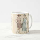 1920er Flapper-Mode — Retro Art Deco Tasse (VorderseiteRechts)