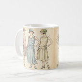 1920er Flapper-Mode — Retro Art Deco Tasse (Vorderseite Links)