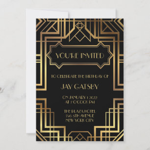 1920er Great Gatsby Art Deco Einladung