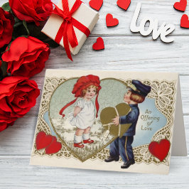 1920er Jahre Angebot der Liebe Vintager Valentinst Feiertagskarte