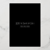 1920er Jahre Art Deco Black & Gold 40th Birthday P Folieneinladung (Rückseite)