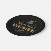 1920er Jahre Art Deco Black & Gold 40th Birthday P Pappteller (Schrägansicht)