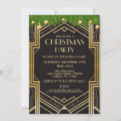 1920er Jahre Art Deco Weihnachten laden Gatsby Par Einladung (Vorderseite)