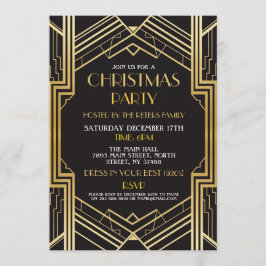 1920er Jahre Art Deco Weihnachten laden Gatsby Par Einladung