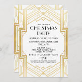 1920er Jahre Art Deco Weihnachten laden Gatsby Par Einladung (Vorne/Hinten)